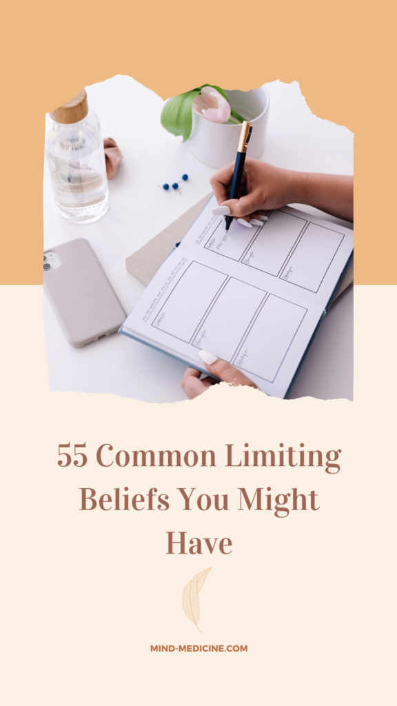 55 common limiting beliefs you might have pin image